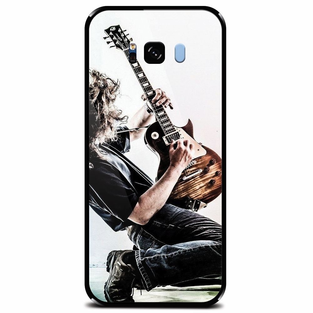 Husa din sticla securizata pentru Samsung Galaxy S8 Plus, Rock Star