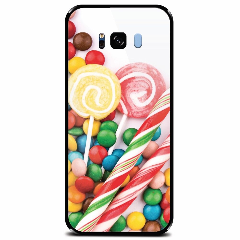 Husa din sticla securizata pentru Samsung Galaxy S8, Sweet Colorful Candy