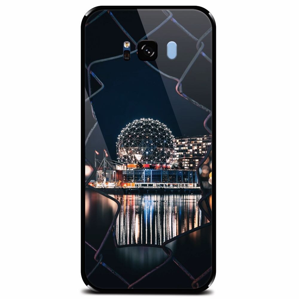 Husa din sticla securizata pentru Samsung Galaxy S8, Abstract Architectural Design