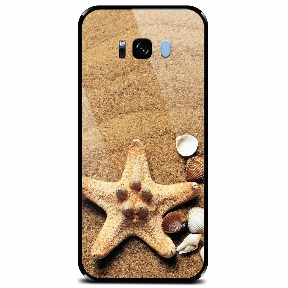 Husa din sticla securizata pentru Samsung Galaxy S8 Plus, Sea Shells
