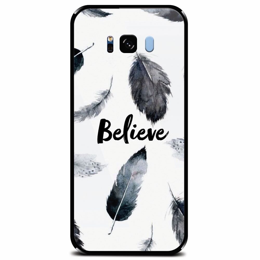 Husa din sticla securizata pentru Samsung Galaxy S8 Plus, Believe