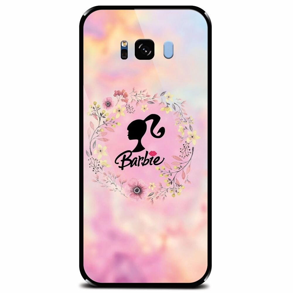 Husa din sticla securizata pentru Samsung Galaxy S8, Barbie icon