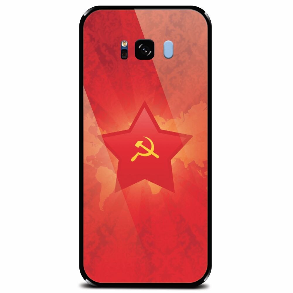 Husa din sticla securizata pentru Samsung Galaxy S8 Plus, Soviet Union