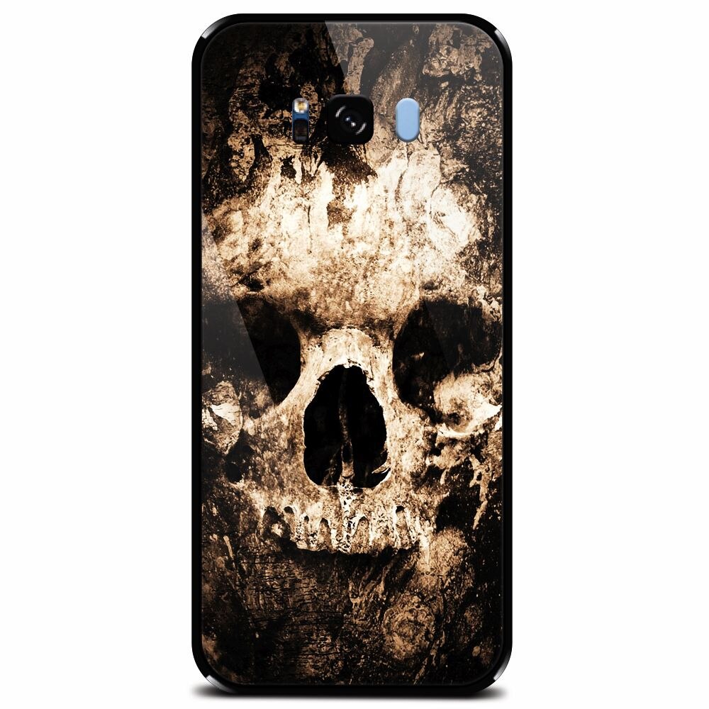 Husa din sticla securizata pentru Samsung Galaxy S8, Zombie Skull