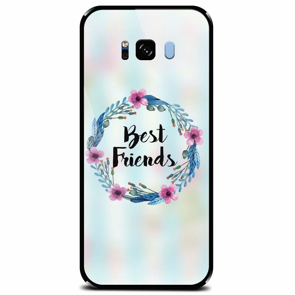 Husa din sticla securizata pentru Samsung Galaxy S8 Plus, Best Friends 001