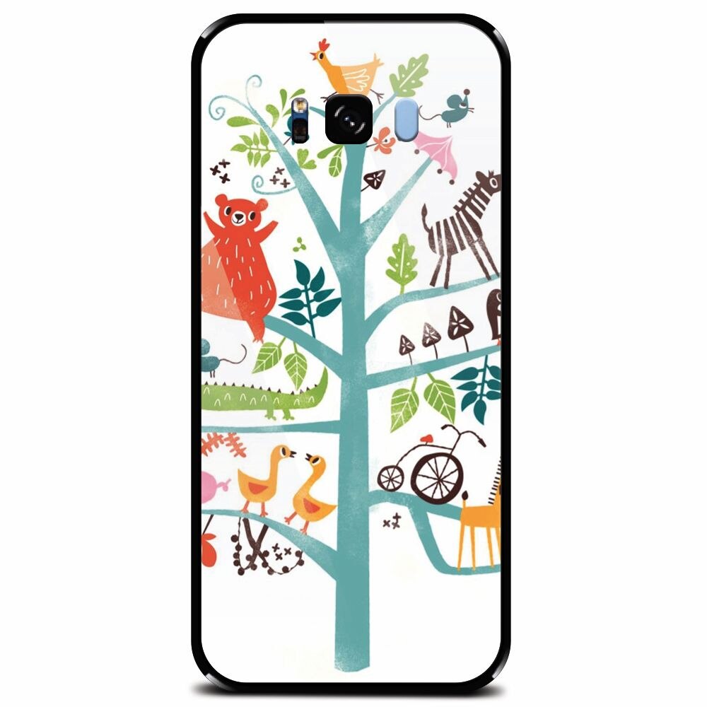 Husa din sticla securizata pentru Samsung Galaxy S8 Plus, Tree