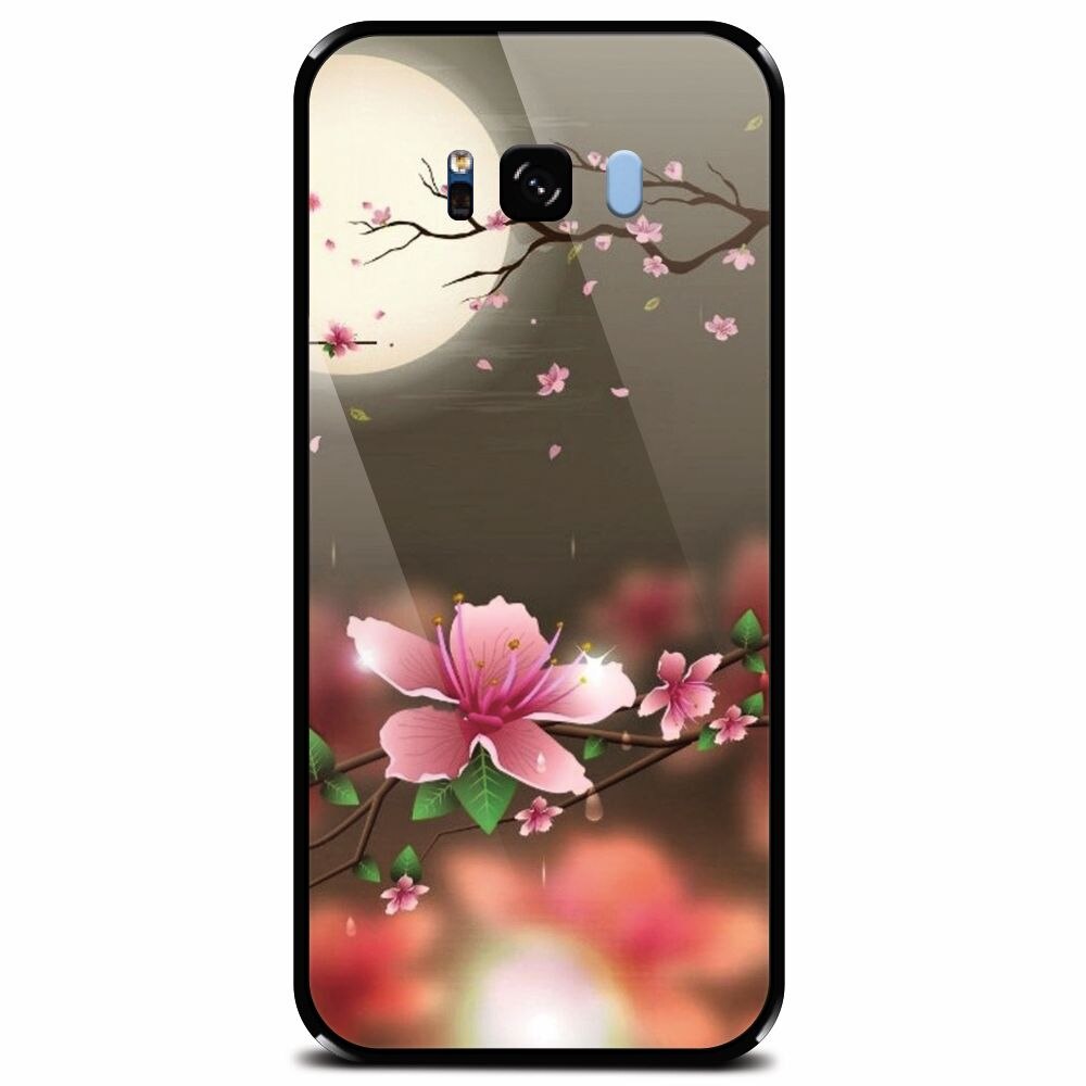 Husa din sticla securizata pentru Samsung Galaxy S8 Plus, Flowers 101