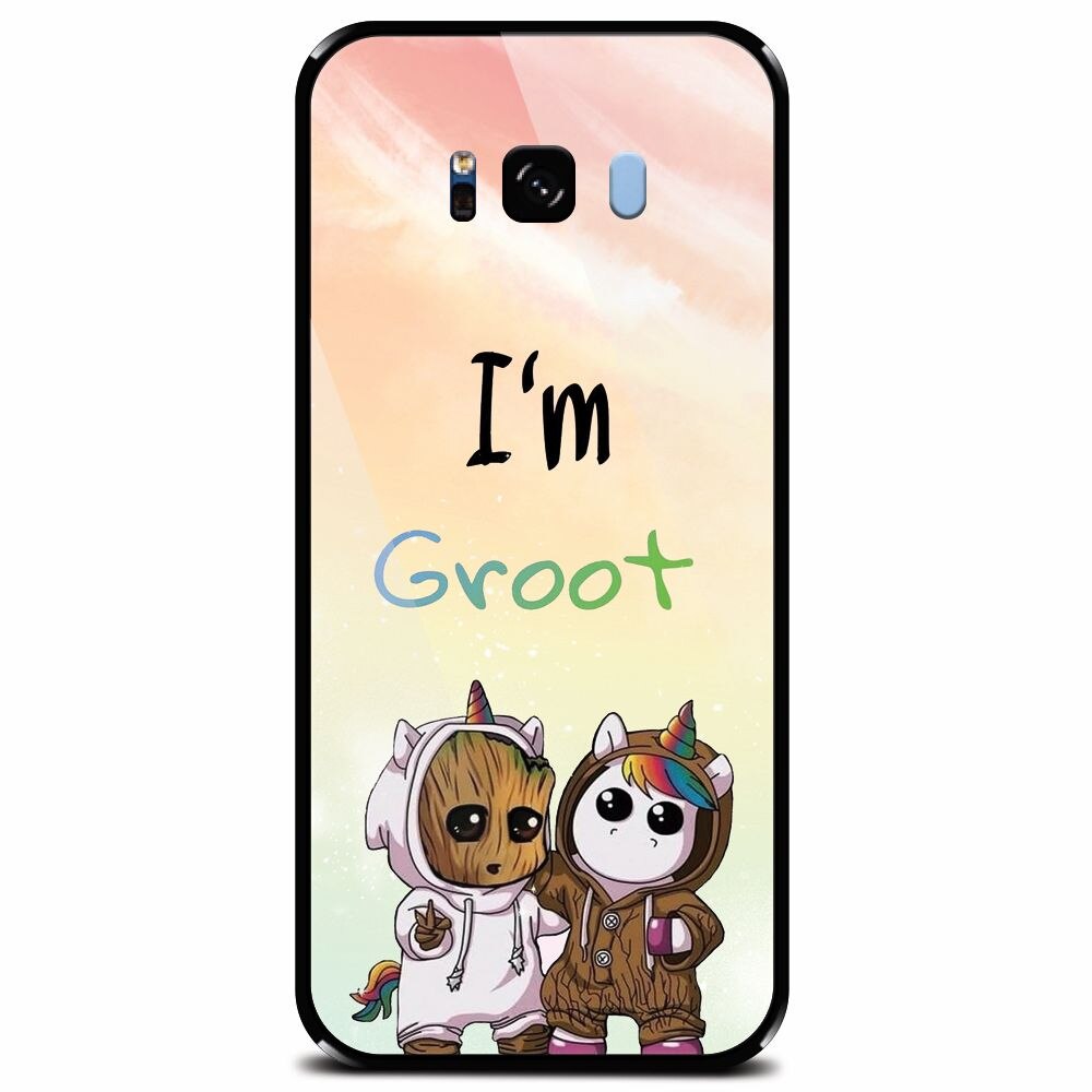 Husa din sticla securizata pentru Samsung Galaxy S8 Plus, Im Groot