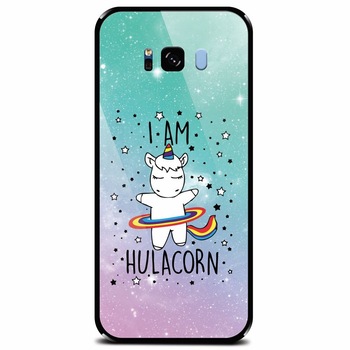 Husa din sticla securizata pentru Samsung Galaxy S8 Plus, I Am Hulacorn Husa din sticla securizata pentru Samsung Galaxy S8 Plus, I Am Hulacorn