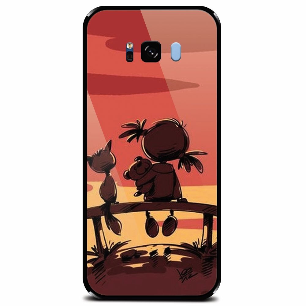 Husa din sticla securizata pentru Samsung Galaxy S8 Plus, Lovely Sunsets