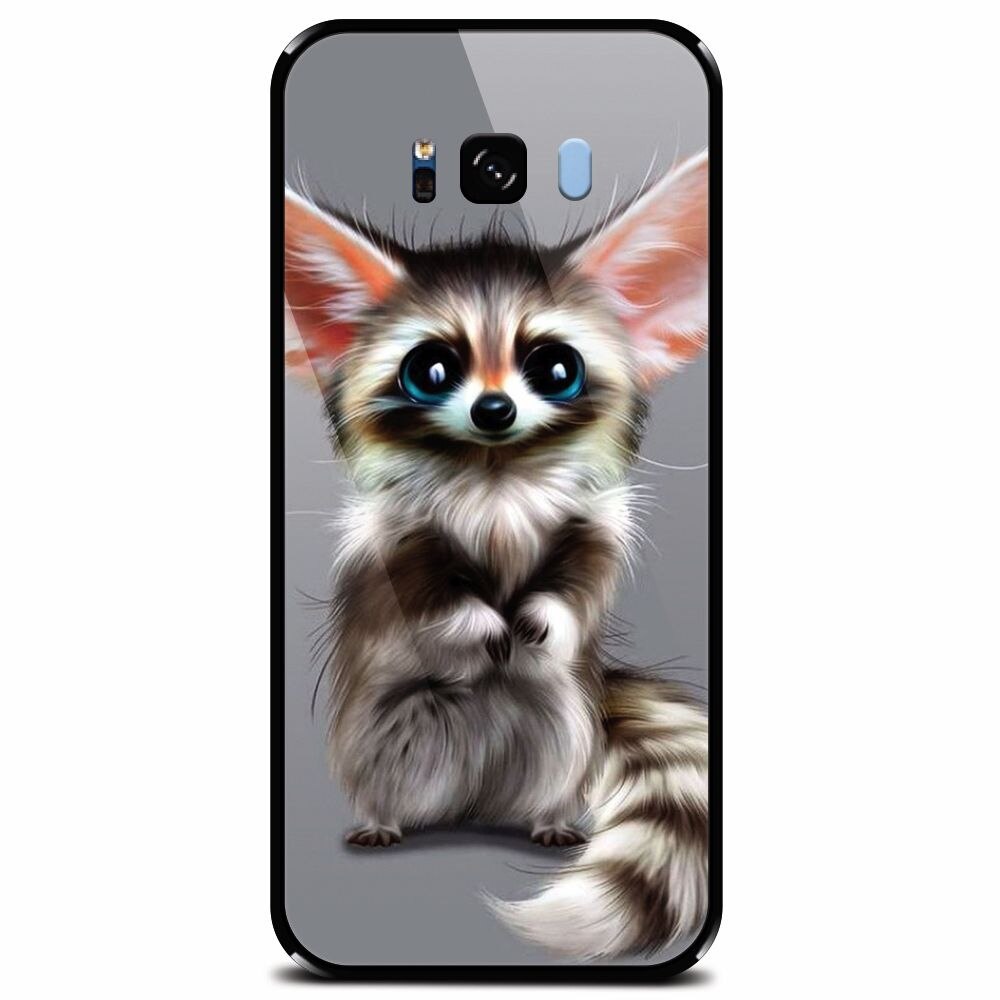 Husa din sticla securizata pentru Samsung Galaxy S8 Plus, Cute Animal 001