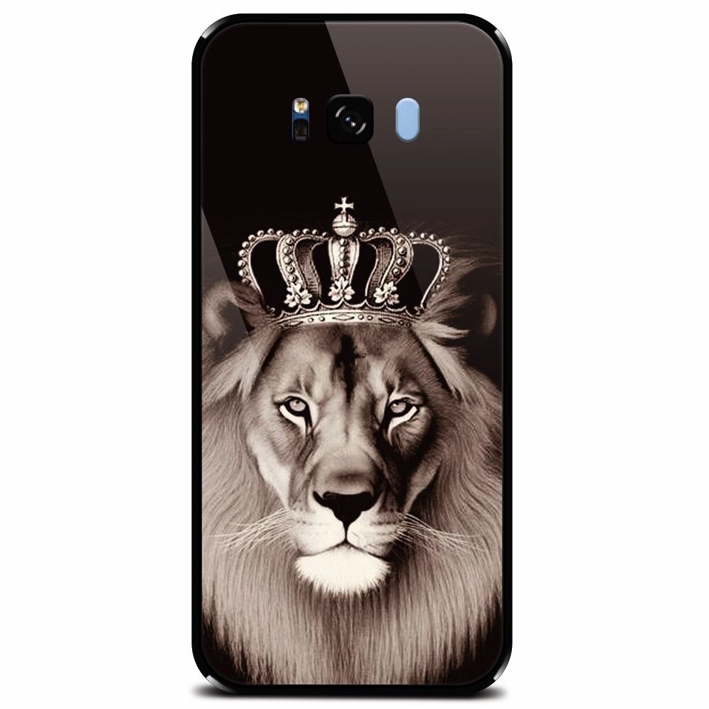 Husa din sticla securizata pentru Samsung Galaxy S8 Plus, Lion King