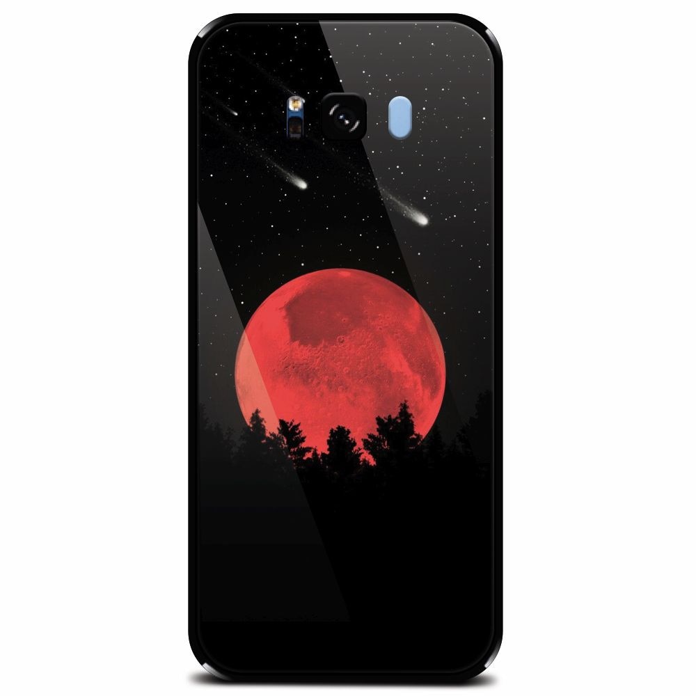 Husa din sticla securizata pentru Samsung Galaxy S8, Blood Moon