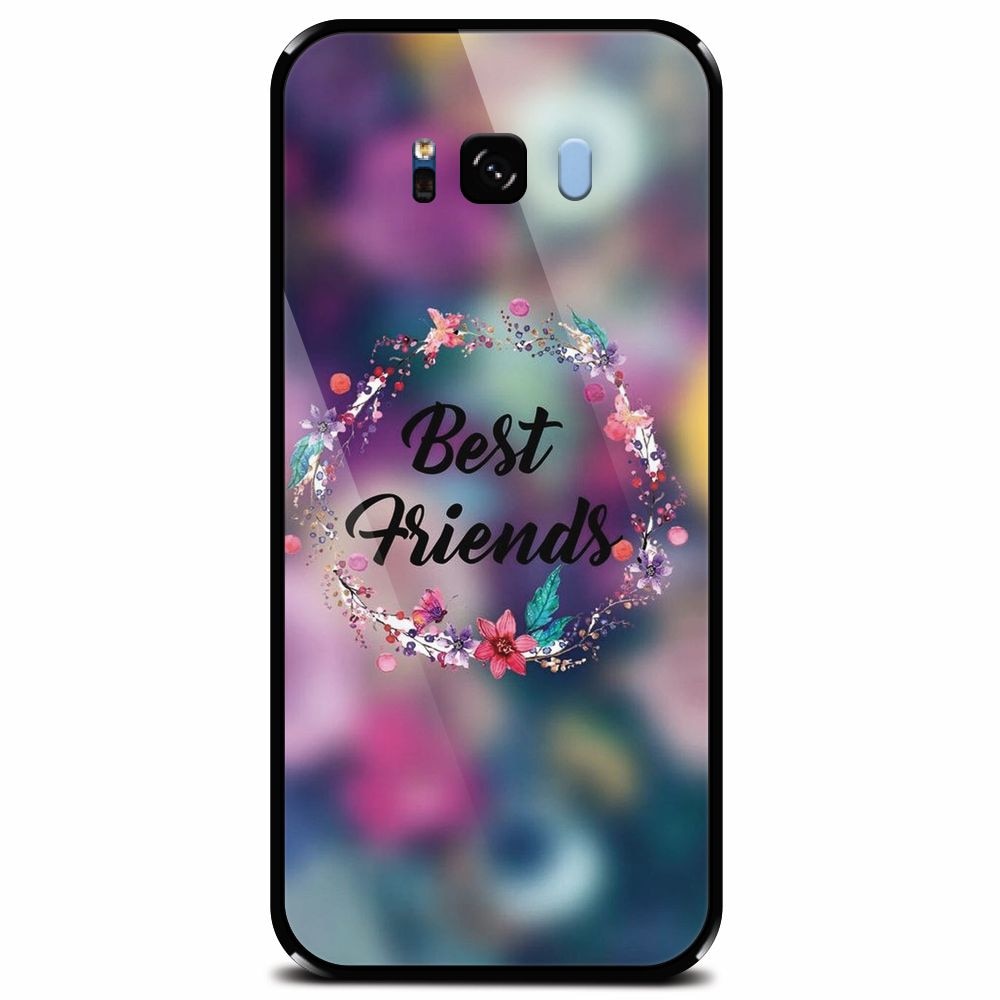 Husa din sticla securizata pentru Samsung Galaxy S8 Plus, Best Friends 101