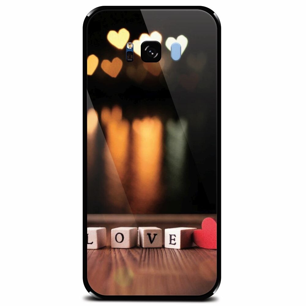Husa din sticla securizata pentru Samsung Galaxy S8 Plus, Love 003