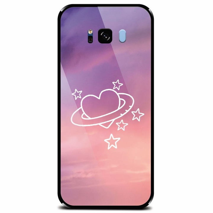 Калъф от закалено стъкло за Samsung Galaxy S8, Galaxy Heart