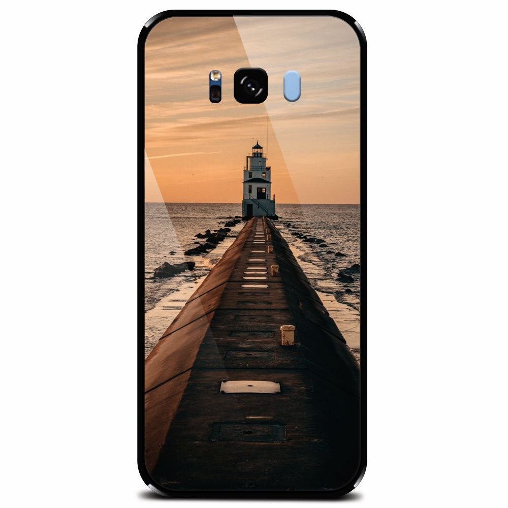 Husa din sticla securizata pentru Samsung Galaxy S8 Plus, Dawn Dusk