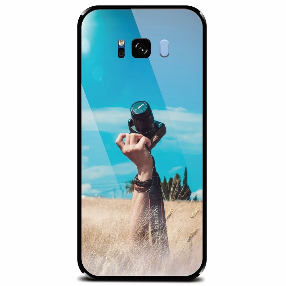 Husa din sticla securizata pentru Samsung Galaxy S8 Plus, Camera