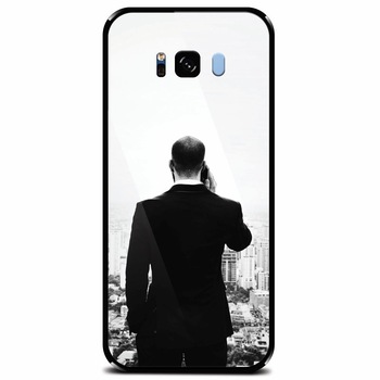 Husa din sticla securizata pentru Samsung Galaxy S8 Plus, Man In Suit Husa din sticla securizata pentru Samsung Galaxy S8 Plus, Man In Suit