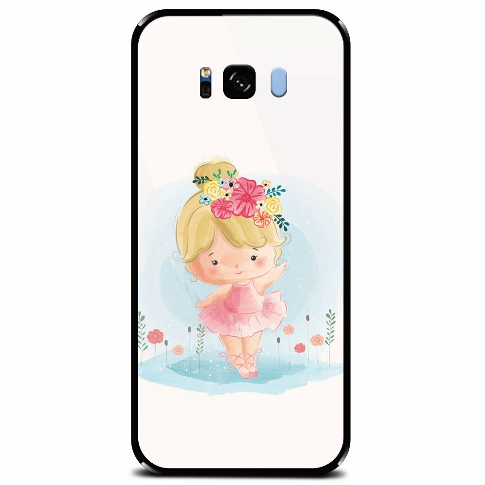 Husa din sticla securizata pentru Samsung Galaxy S8 Plus, Balerina