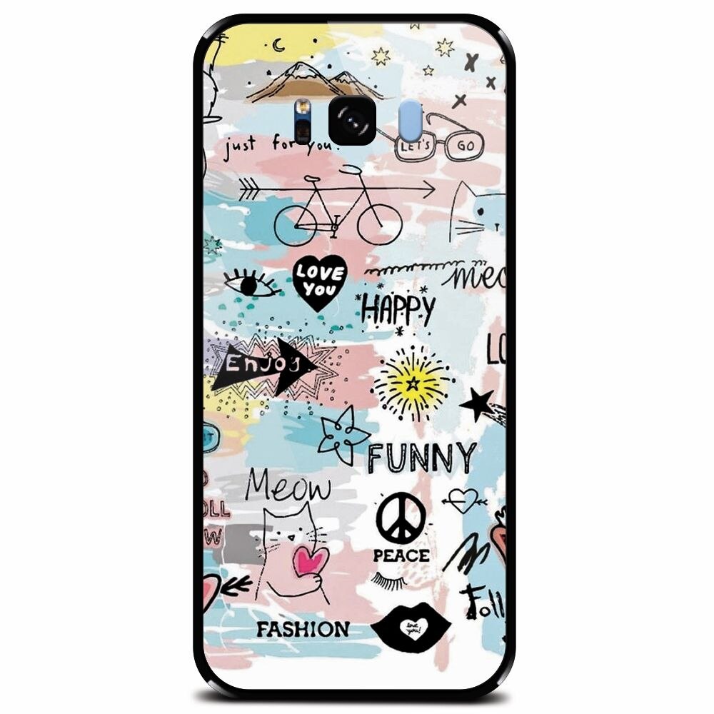Husa din sticla securizata pentru Samsung Galaxy S8 Plus, Travel 101
