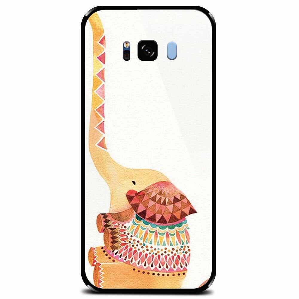 Husa din sticla securizata pentru Samsung Galaxy S8 Plus, Elephant
