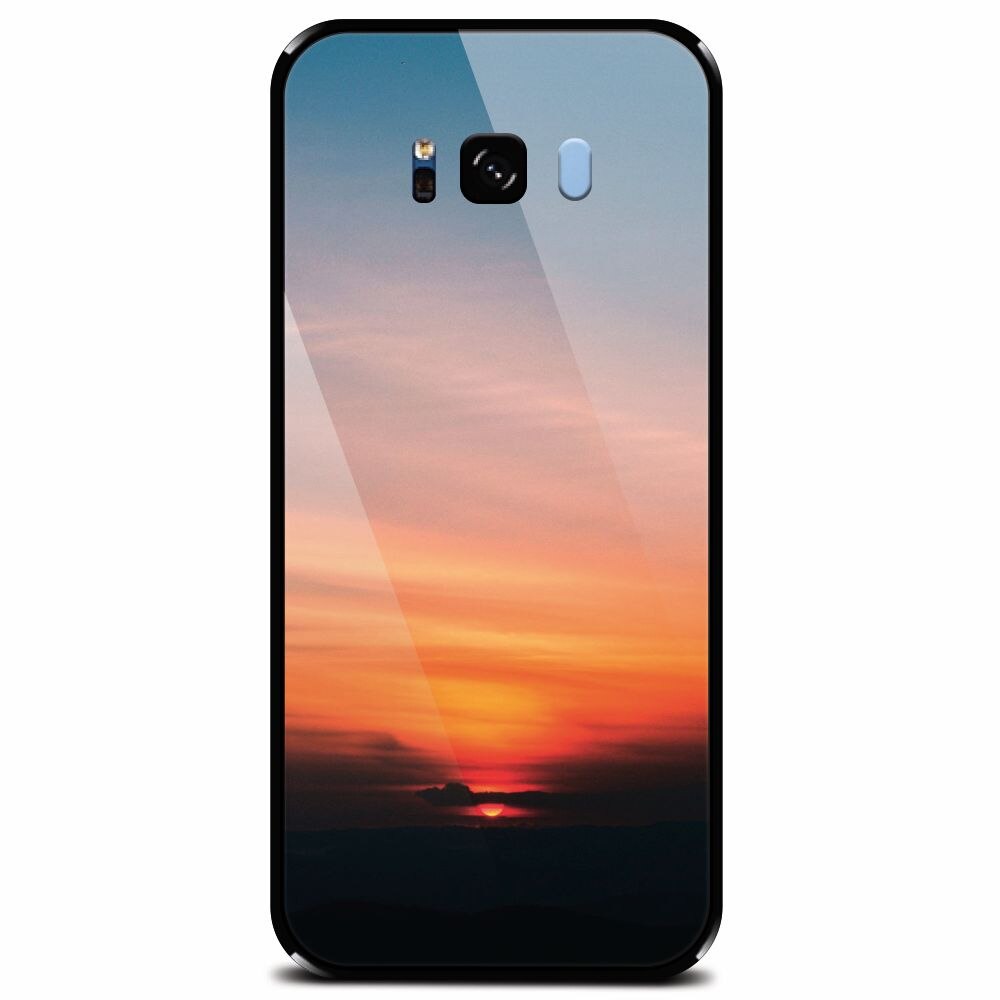 Husa din sticla securizata pentru Samsung Galaxy S8 Plus, Calm Clouds