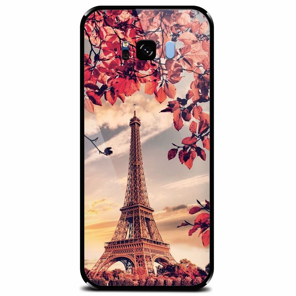 Husa din sticla securizata pentru Samsung Galaxy S8 Plus, Eifel Tower