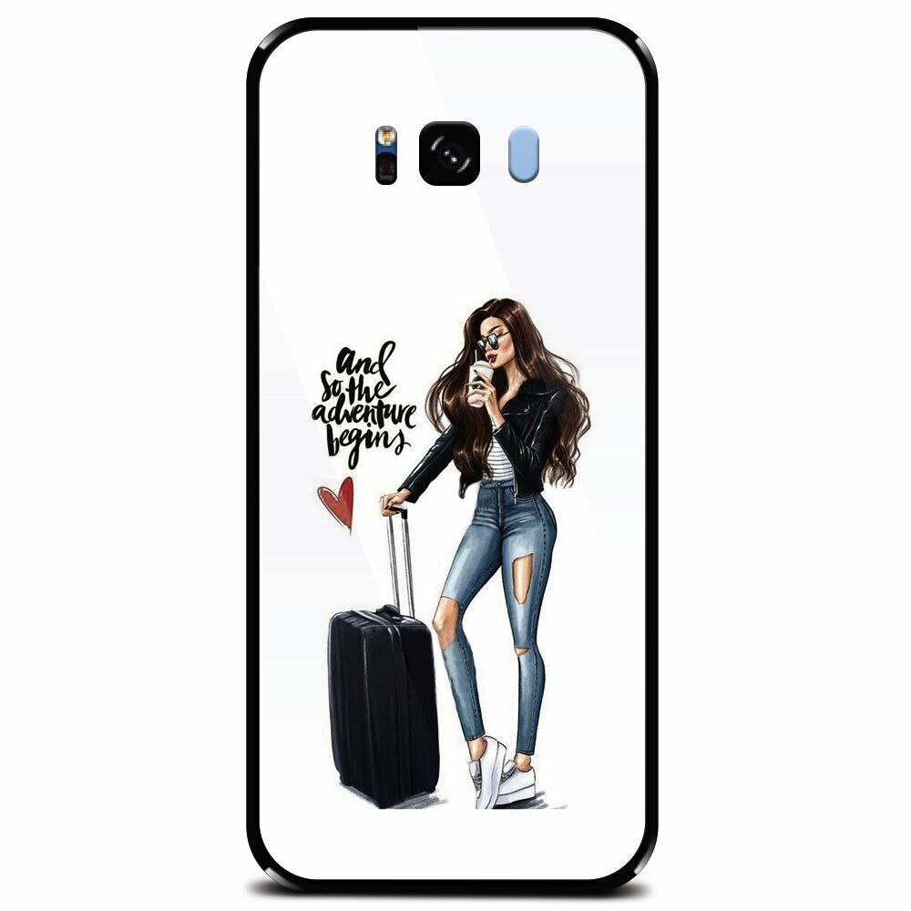 Husa din sticla securizata pentru Samsung Galaxy S8 Plus, And So The Adventure Begins