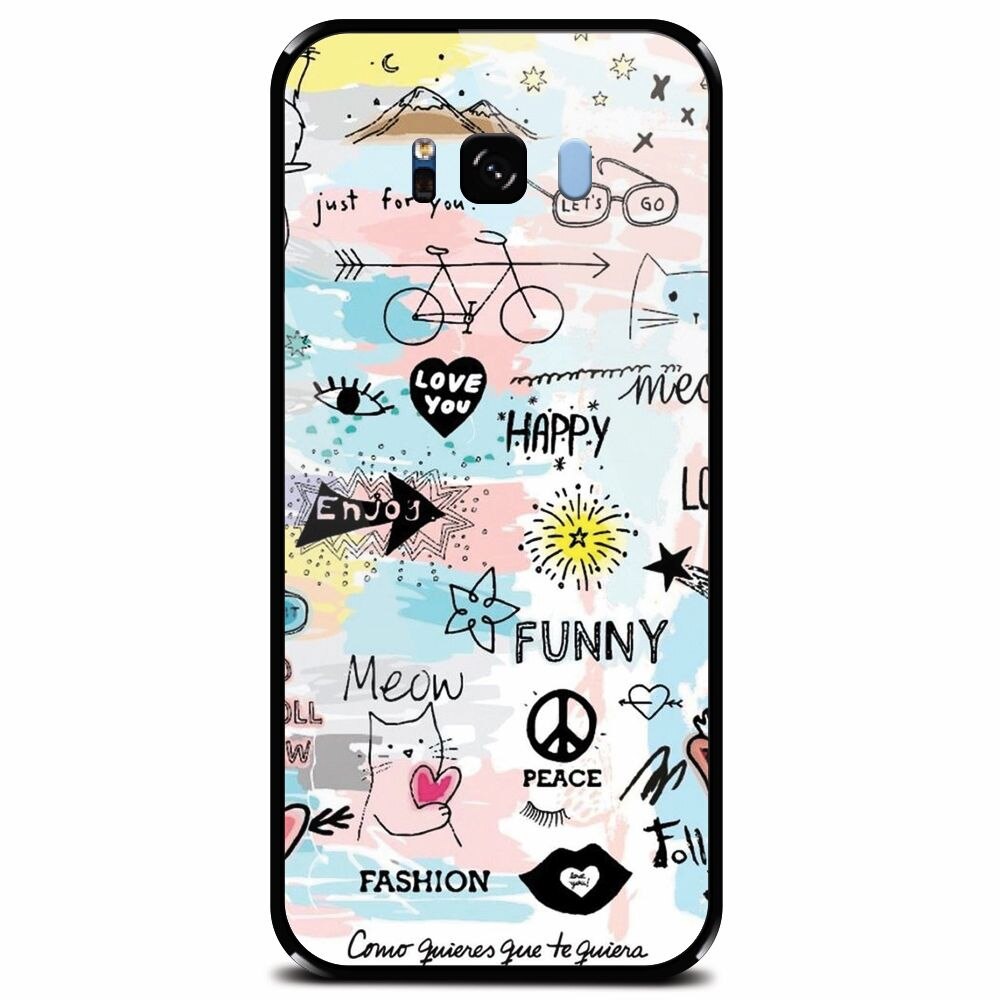 Husa din sticla securizata pentru Samsung Galaxy S8 Plus, Enjoy