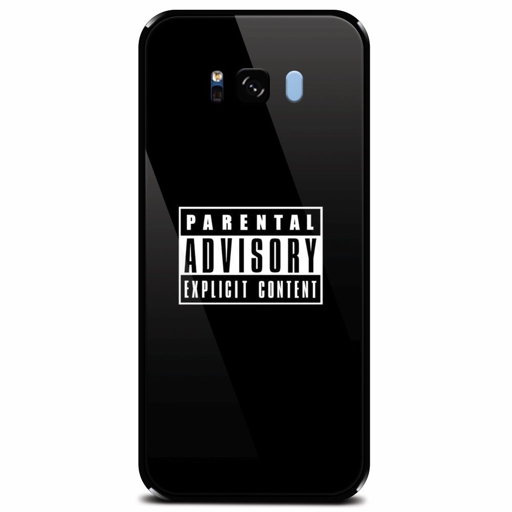 Husa din sticla securizata pentru Samsung Galaxy S8 Plus, Parental Advisory