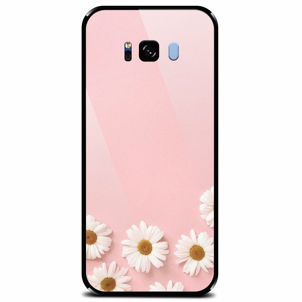 Husa din sticla securizata pentru Samsung Galaxy S8, Pink 101