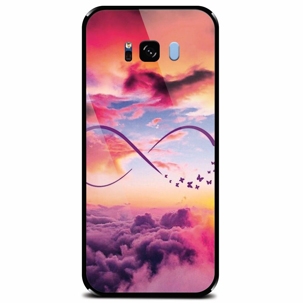Husa din sticla securizata pentru Samsung Galaxy S8 Plus, Infinit Love 101