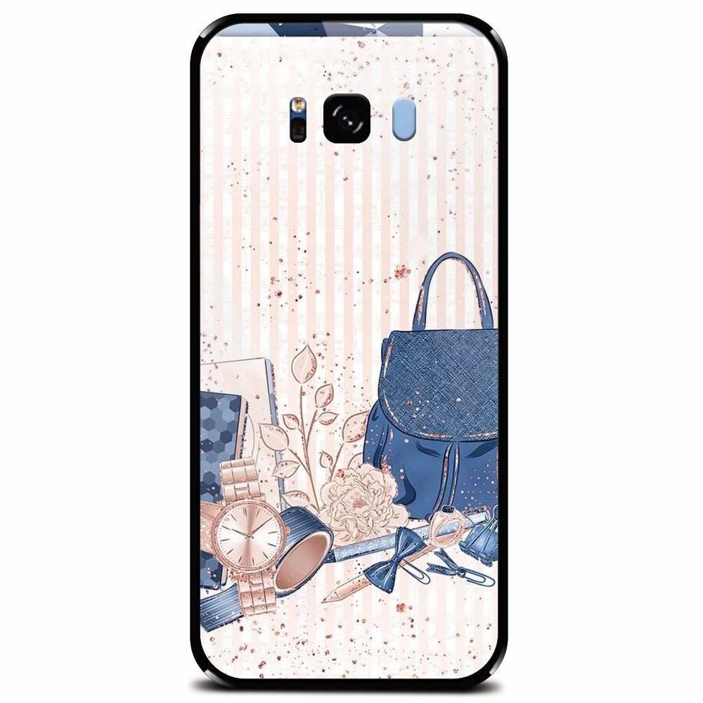 Husa din sticla securizata pentru Samsung Galaxy S8 Plus, Girl Accesories