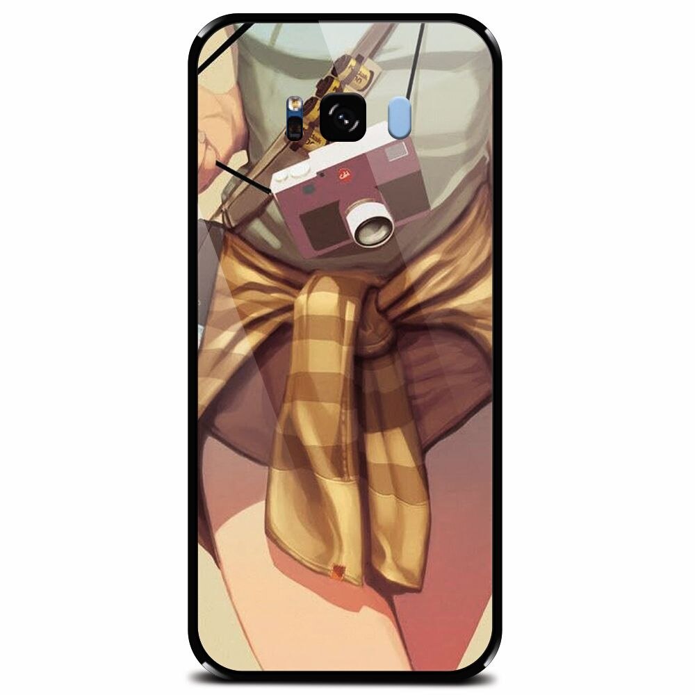 Husa din sticla securizata pentru Samsung Galaxy S8, Photograph Girl