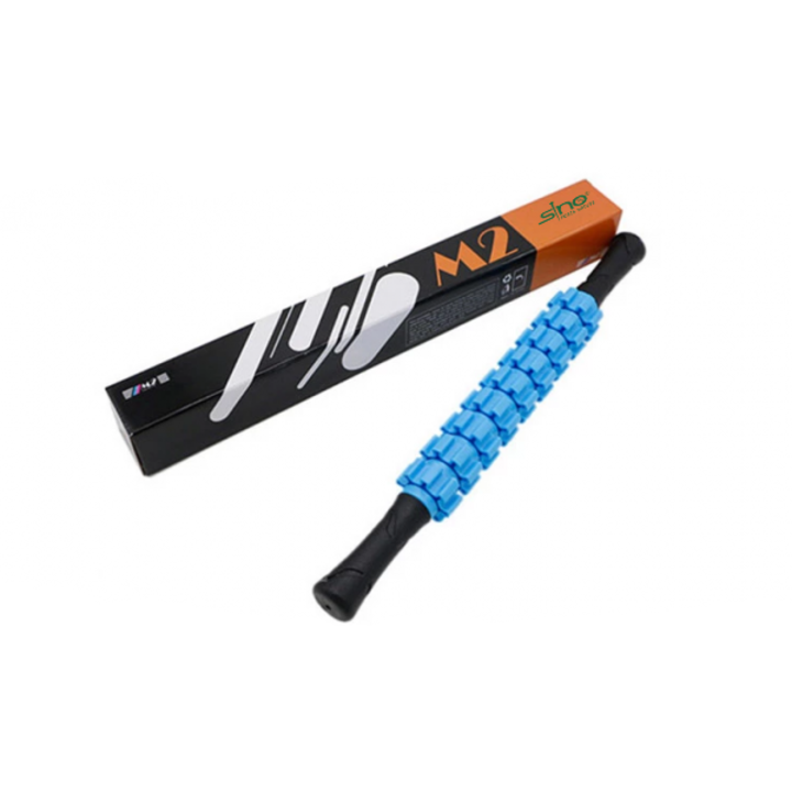 Roller masaj stick cu 9 role zimtate albastre ( cod R123 )