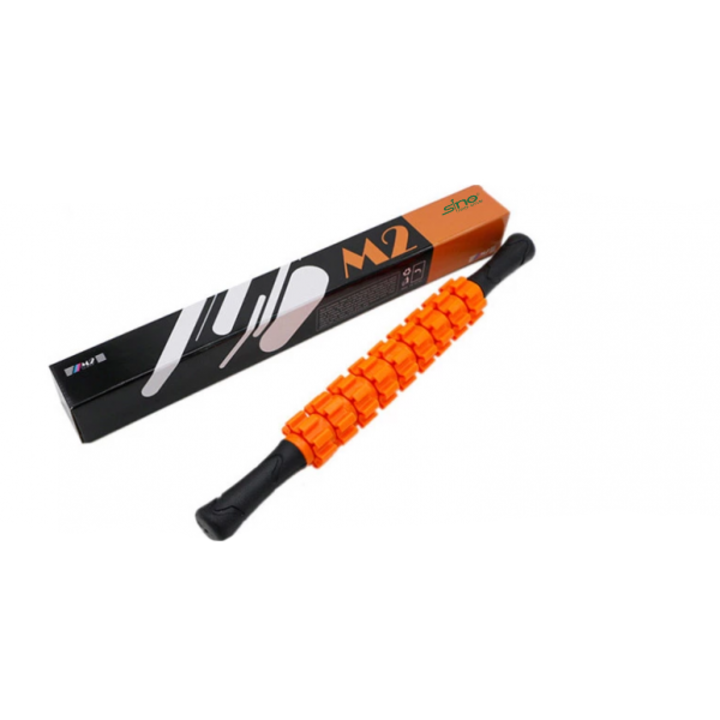 Roller masaj stick cu 9 role zimtate portocalii ( cod R123-1 )
