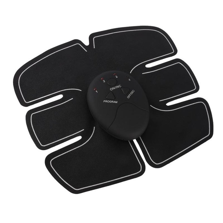 Centura electrostimulare sixpad smart fitness pro, 3 piese, 6 moduri pentru exercitii, biceps, abdomen, muschi oblici, coapse, gambe