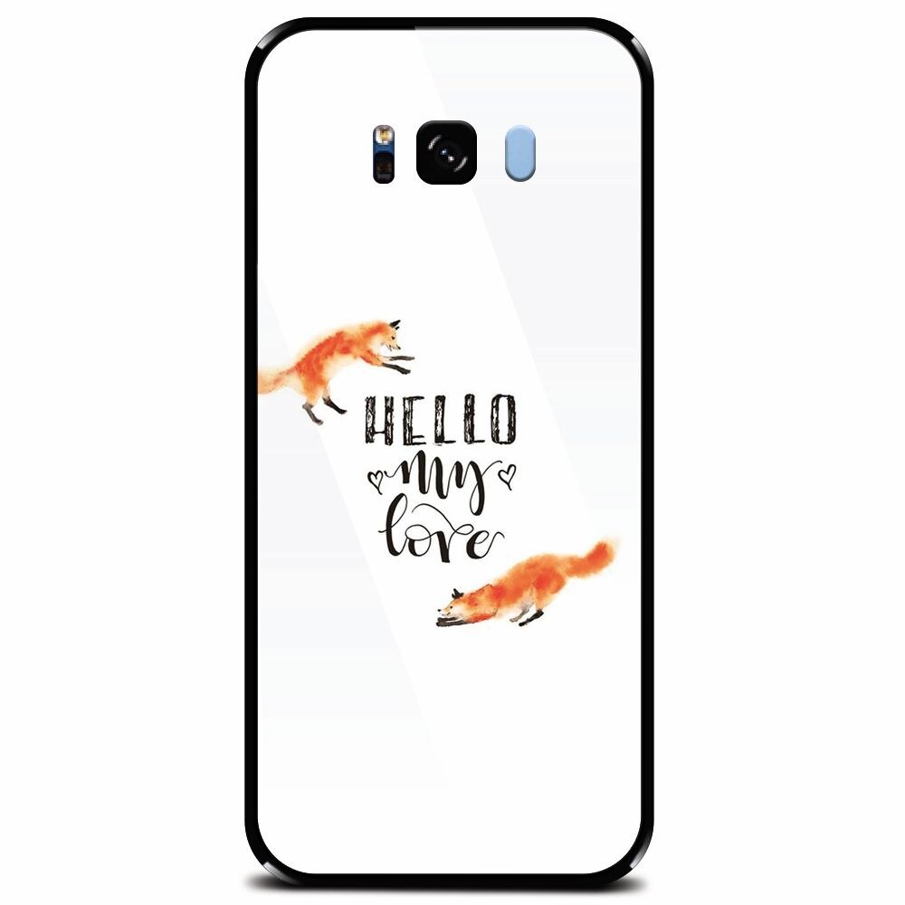 Husa din sticla securizata pentru Samsung Galaxy S8 Plus, Hello My Love