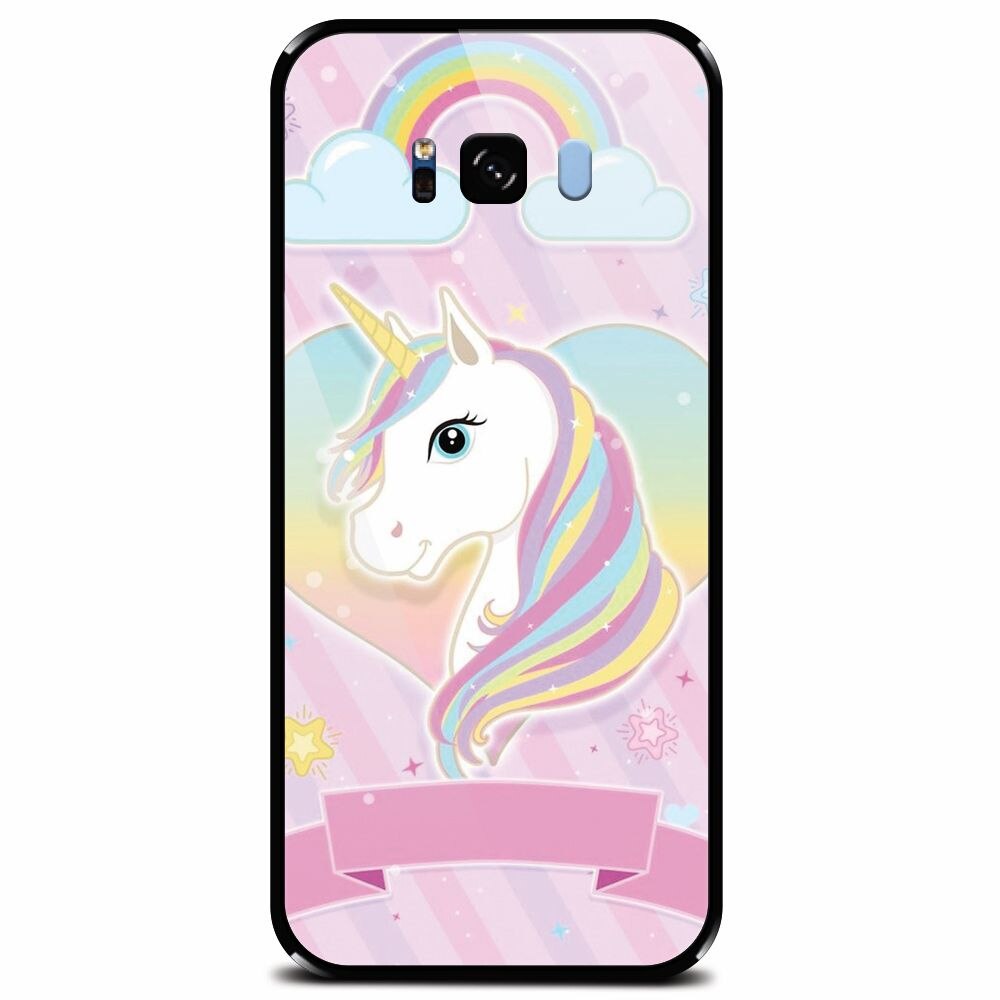 Husa din sticla securizata pentru Samsung Galaxy S8, Ponny Personalizat