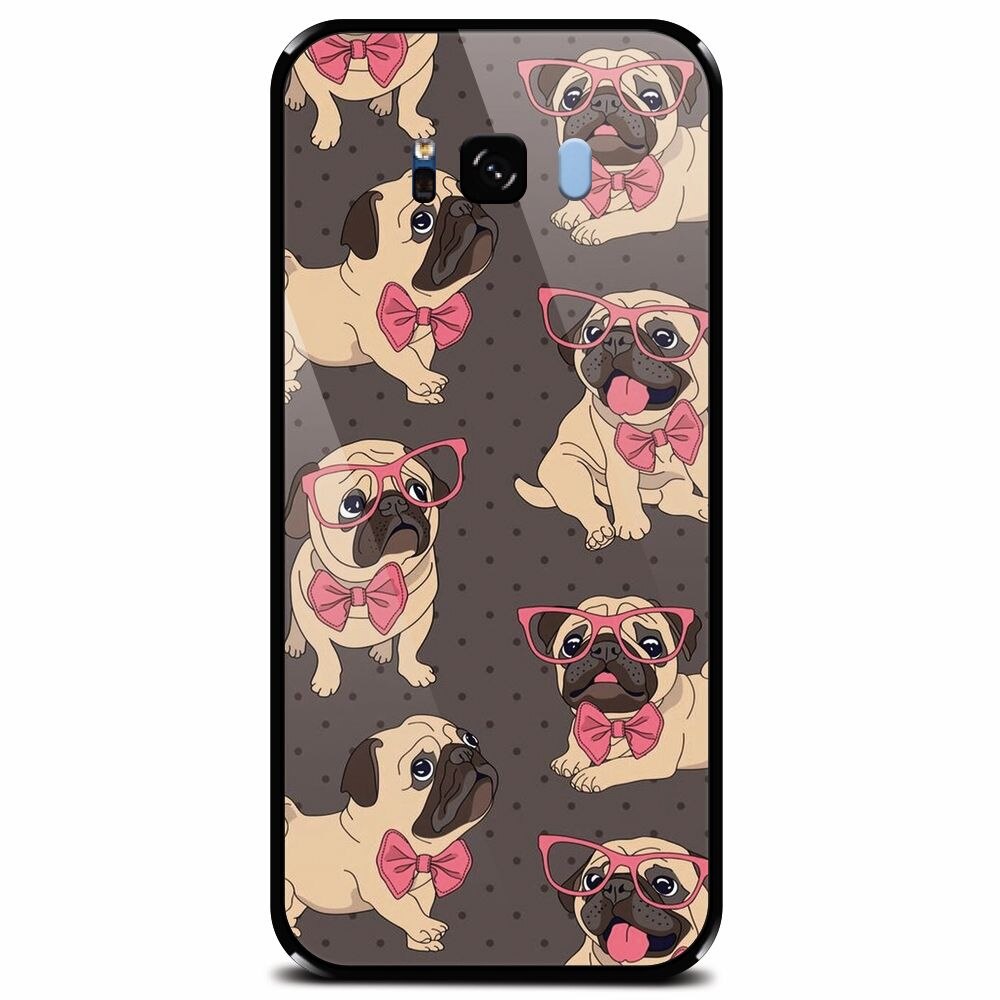 Husa din sticla securizata pentru Samsung Galaxy S8 Plus, Pretty Puppy