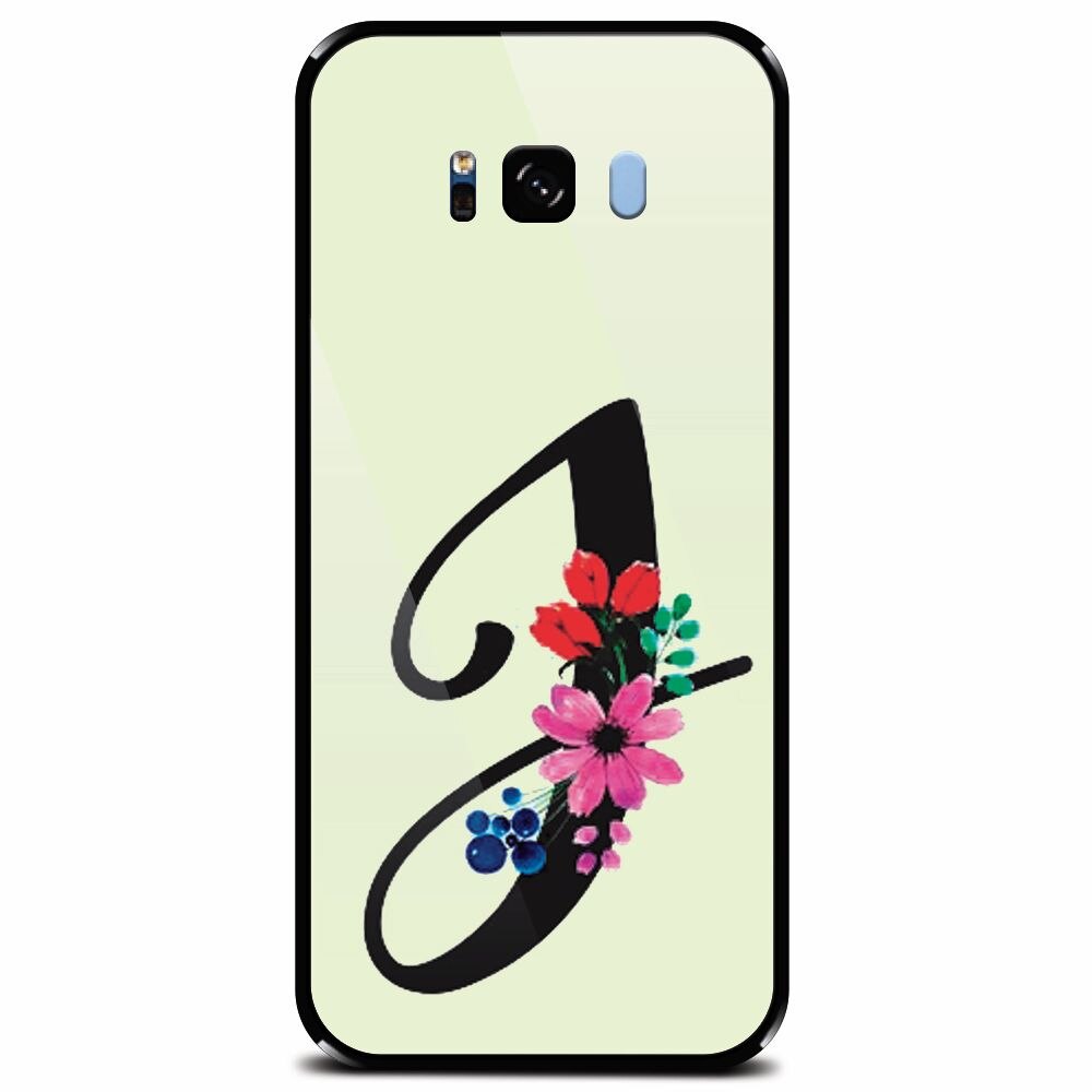 Husa din sticla securizata pentru Samsung Galaxy S8, Litera J