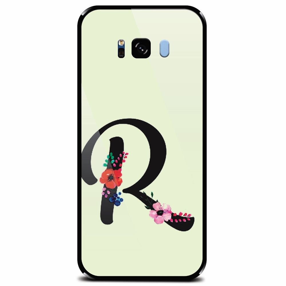 Husa din sticla securizata pentru Samsung Galaxy S8, Litera R
