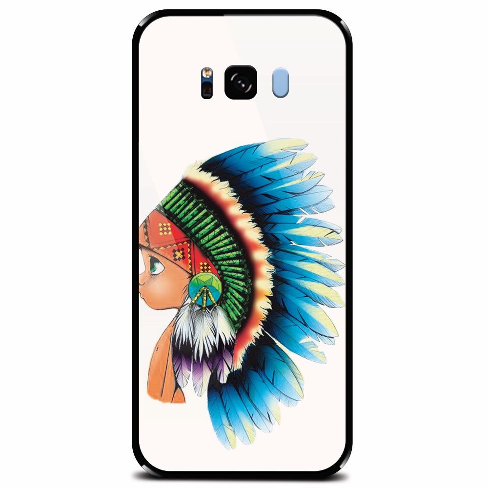 Husa din sticla securizata pentru Samsung Galaxy S8 Plus, Indian Boy