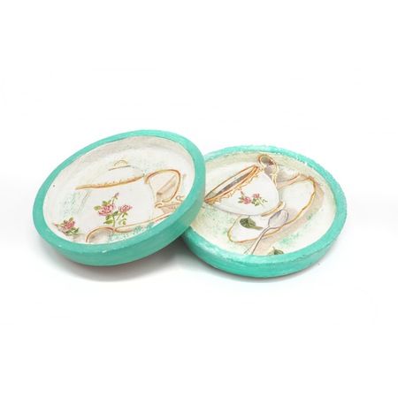 Set suport cesti din pluta, DownCer, Elegant, Vintage