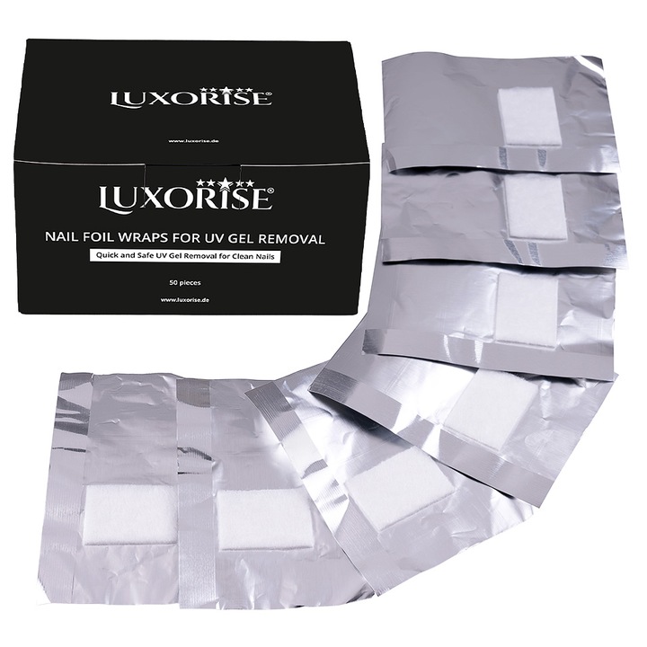 Folii Aluminiu Indepartare Oja Semipermanenta LUXORISE, 50 buc