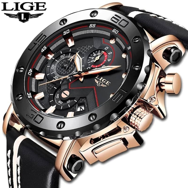 Мъжки часовник, Lige Watch black/gold