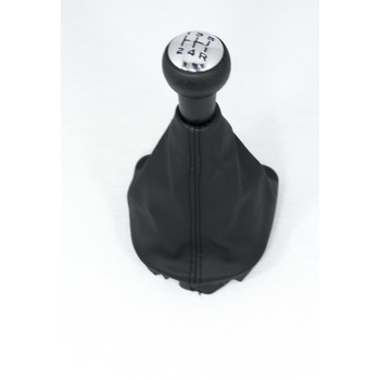 Nuca schimbator de viteze cu manson compatibil Peugeot Belt 307, 5 viteze, Plastic ABS/ Piele, Negru/Crom Nuca schimbator de viteze cu manson compatibil Peugeot Belt 307, 5 viteze, Plastic ABS/ Piele, Negru/Crom