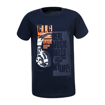 Tricou REAL MUSIC, Bleumarin Tricou REAL MUSIC, Bleumarin