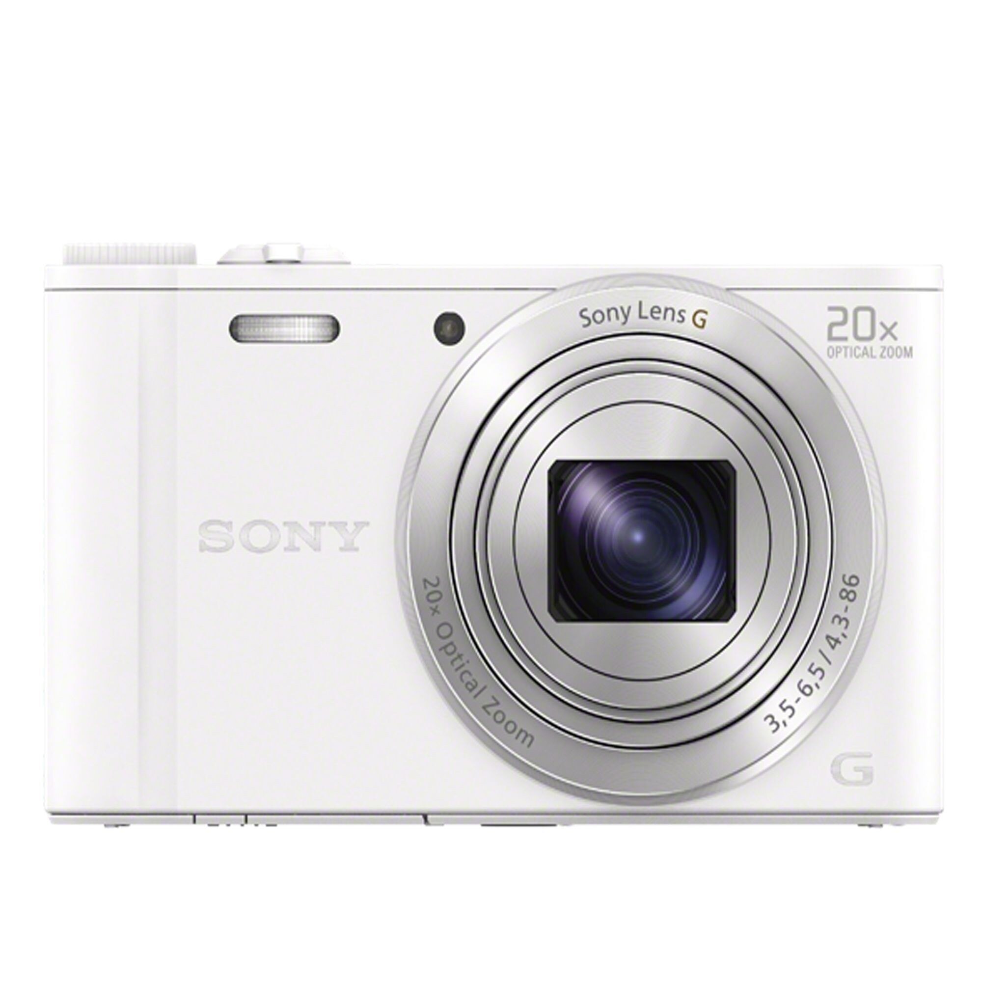 Дигитален фотоапарат Sony Cyber Shot DSC-WX350,18MP, Wi-Fi, Бял